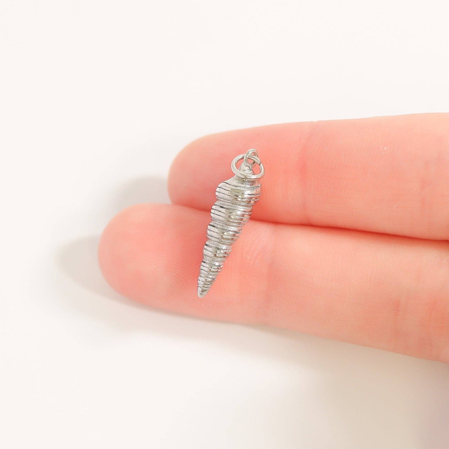 18K Gold PVD Stainless Steel Horn Shell Charm