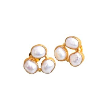 Hibben Baroque Pearl Stud Earrings