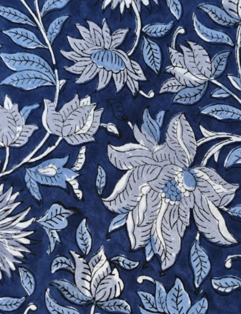 Quilted Block Print Cosmetic Bags- Set of 2