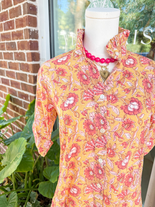 Madison Dress- Autumn Marigold