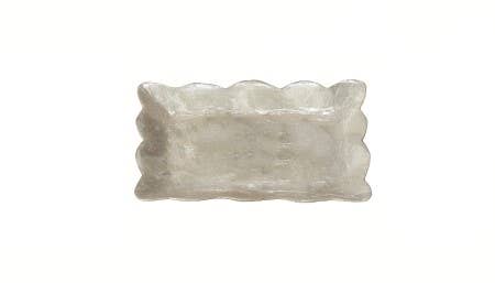 Capiz Mini Rectangular Tray w/Scalloped Edge