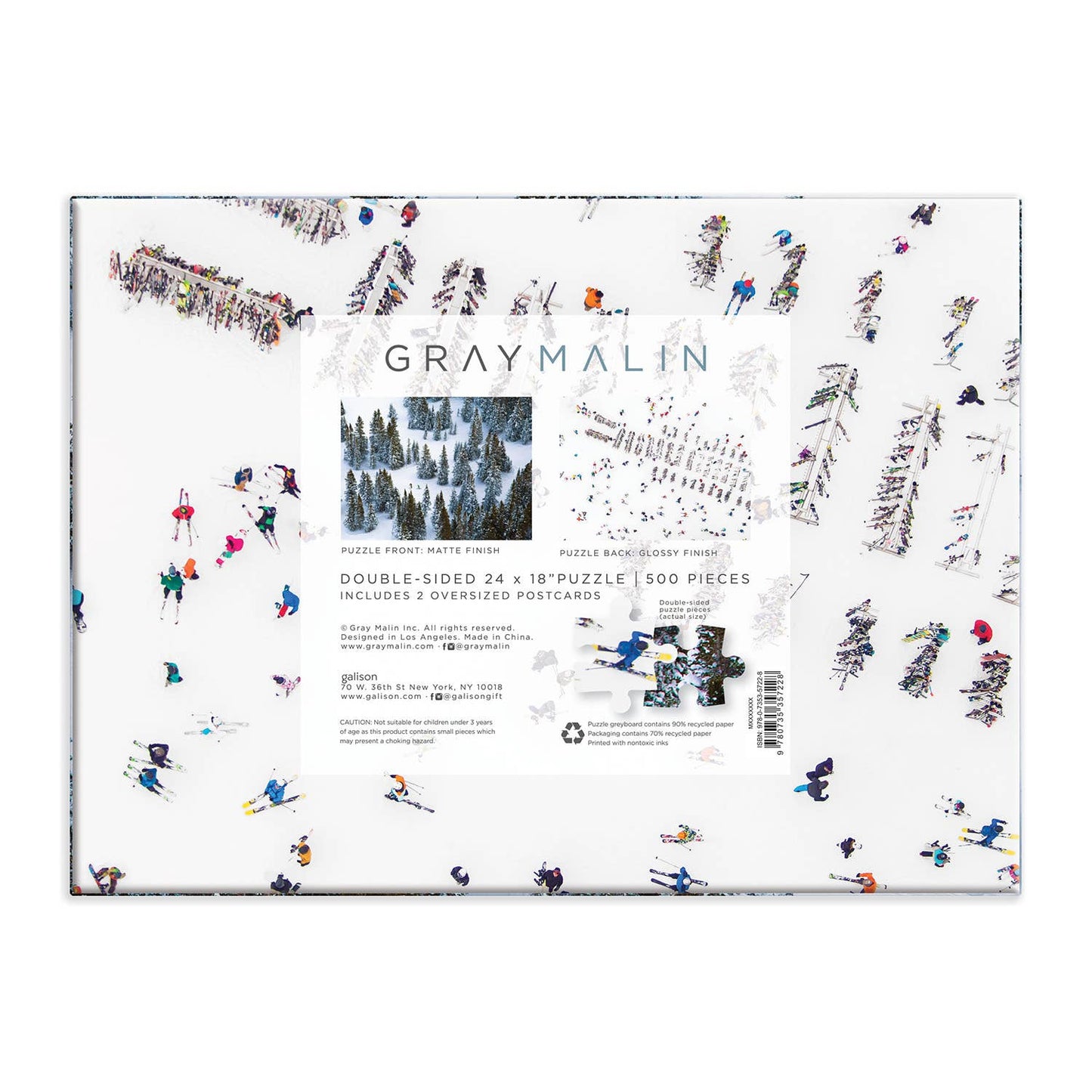Gray Malin the Snow Double-Sided 500 Piece Puzzle