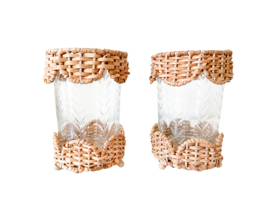 South of Sullivan's Scalloped Wicker Hurricane