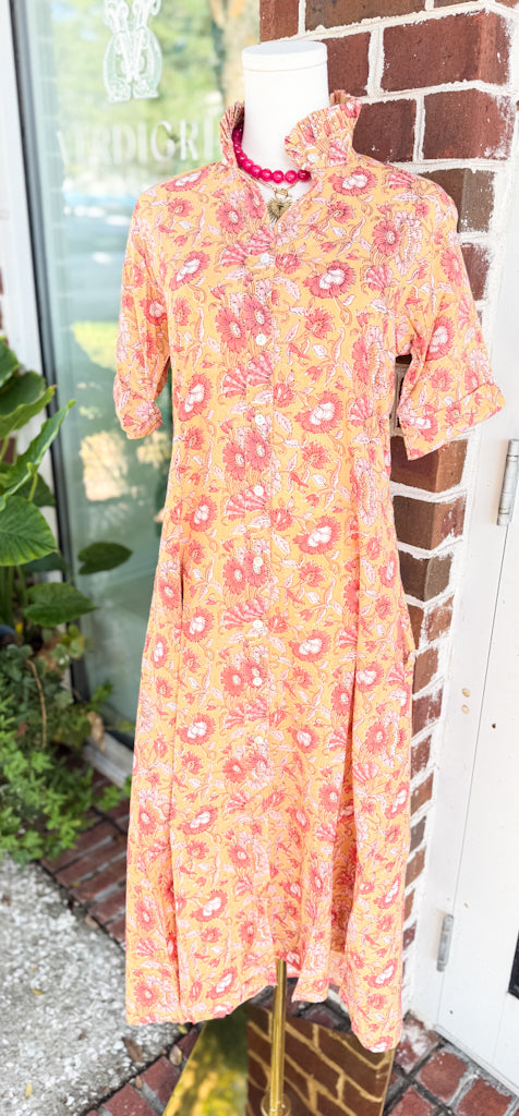Madison Dress- Autumn Marigold