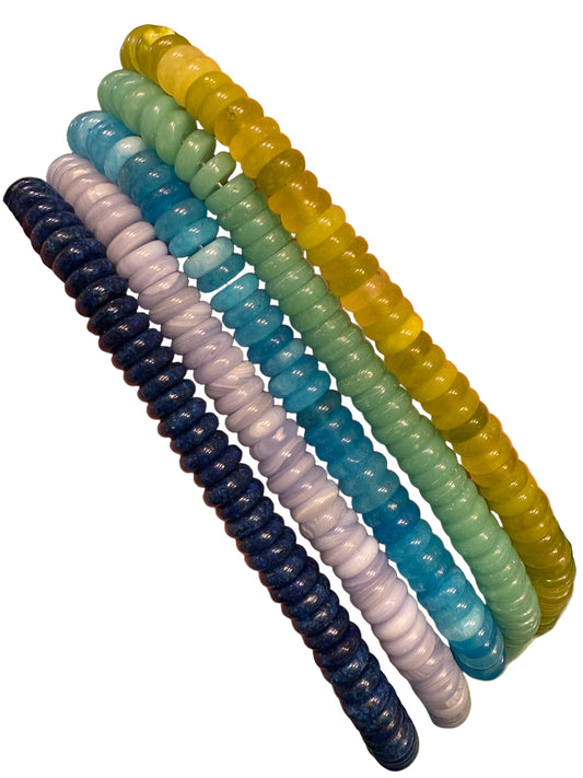 Candy Necklace- Saucer Beads 6MM- 19” Length