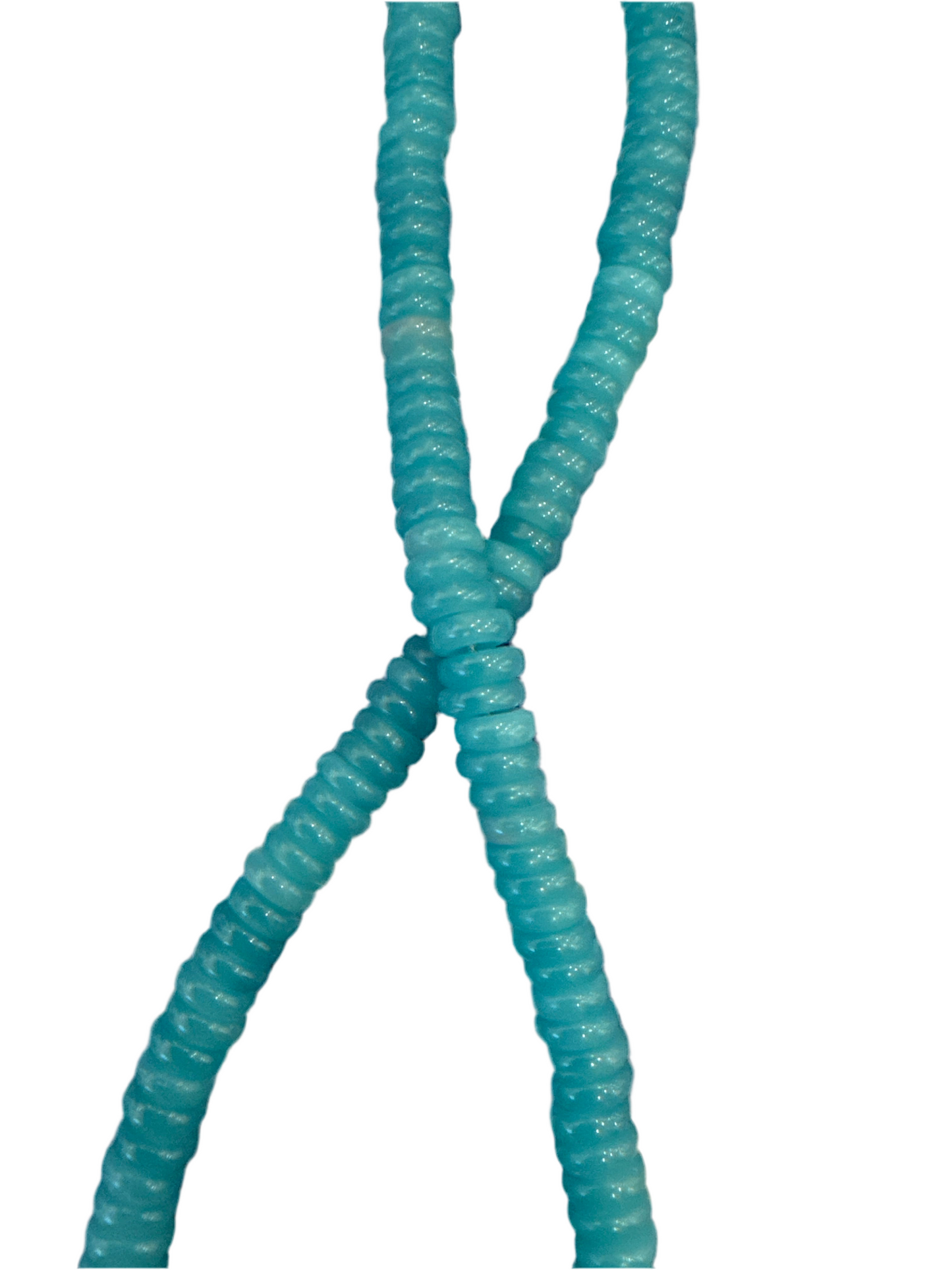 Candy Necklace- Saucer Beads 6MM- 19” Length
