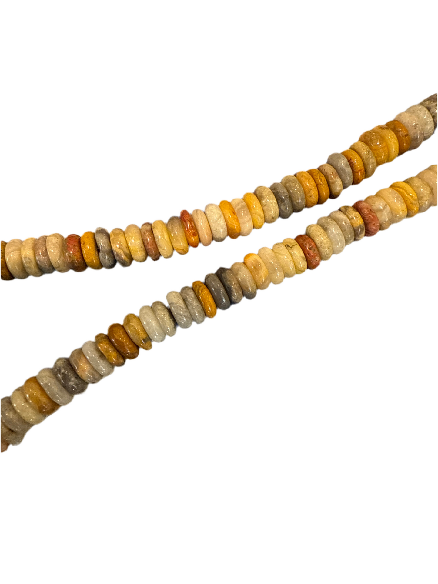 Candy Necklace- Saucer Beads 6MM- 19” Length