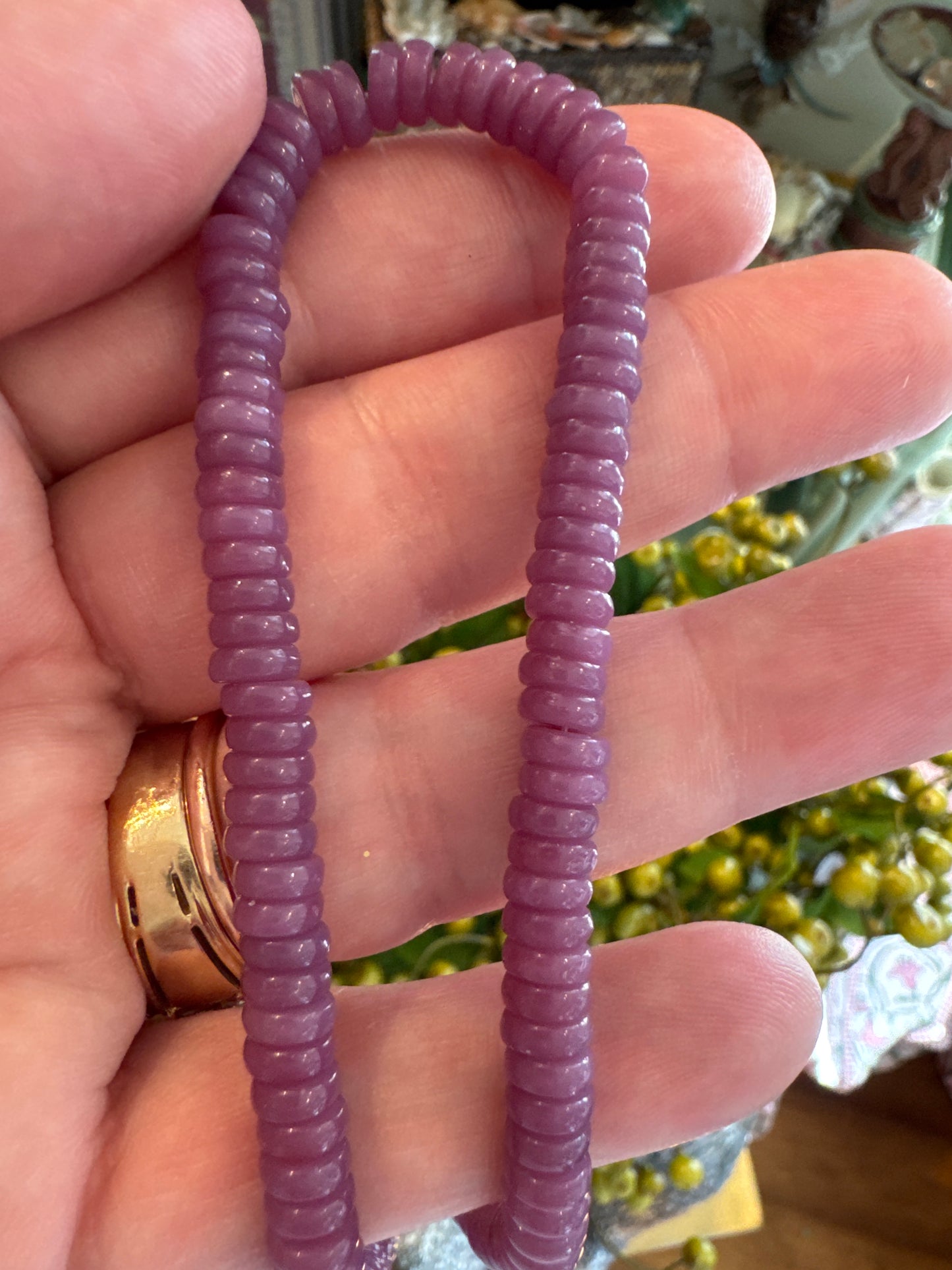 Candy Necklace- Saucer Beads 6MM- 19” Length