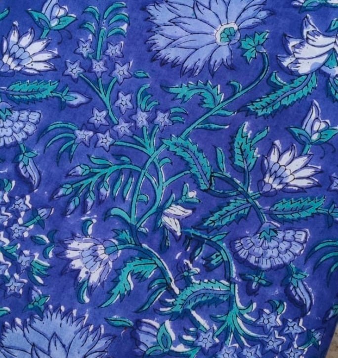 Quilted Block Print Tote Bag