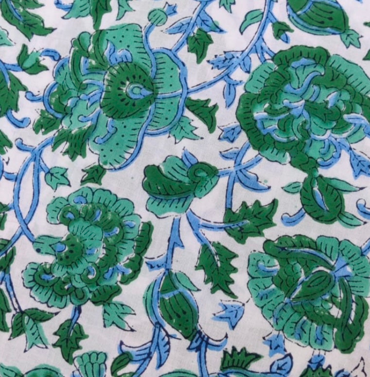 Quilted Block Print Tote Bag