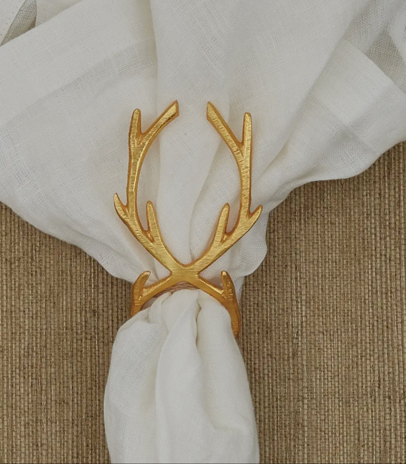Gold Antler Napkin Ring