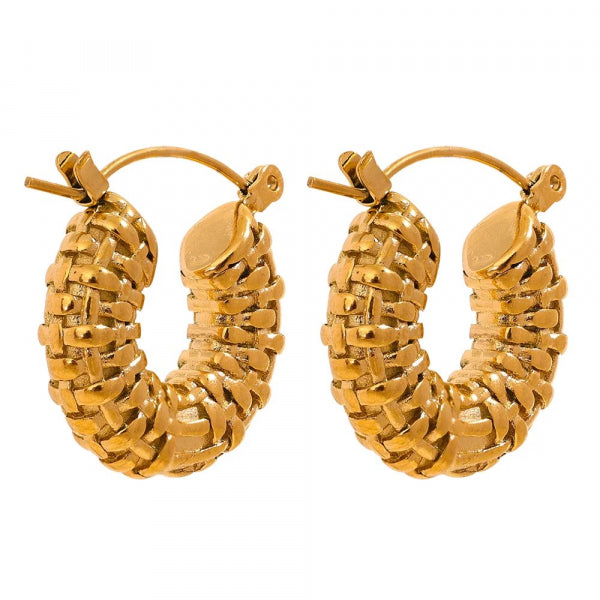 Sweetgrass Woven Hoop Earrings