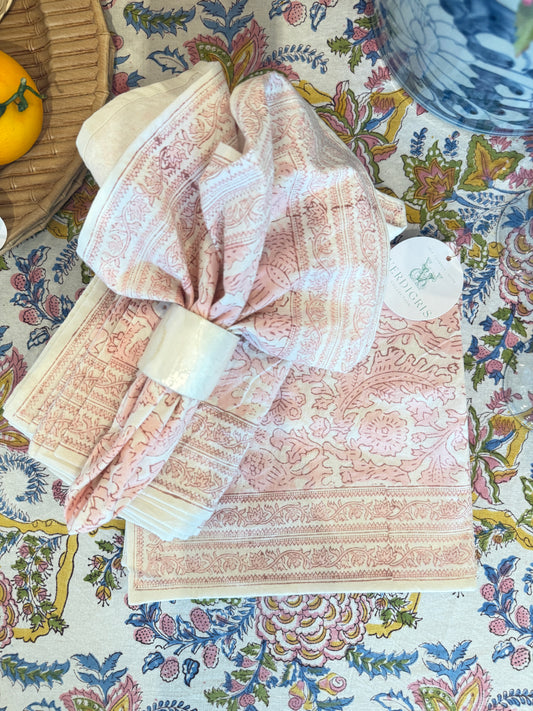 Blush Pheasant Napkins- Set of 4- 20"