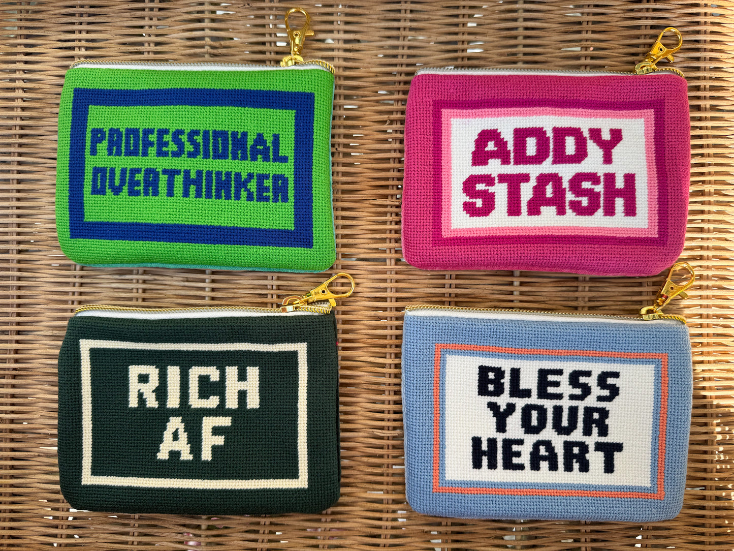 Needlepoint Keychain pouch