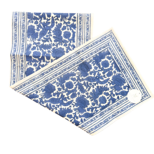Indigo Pheasant Table Runner