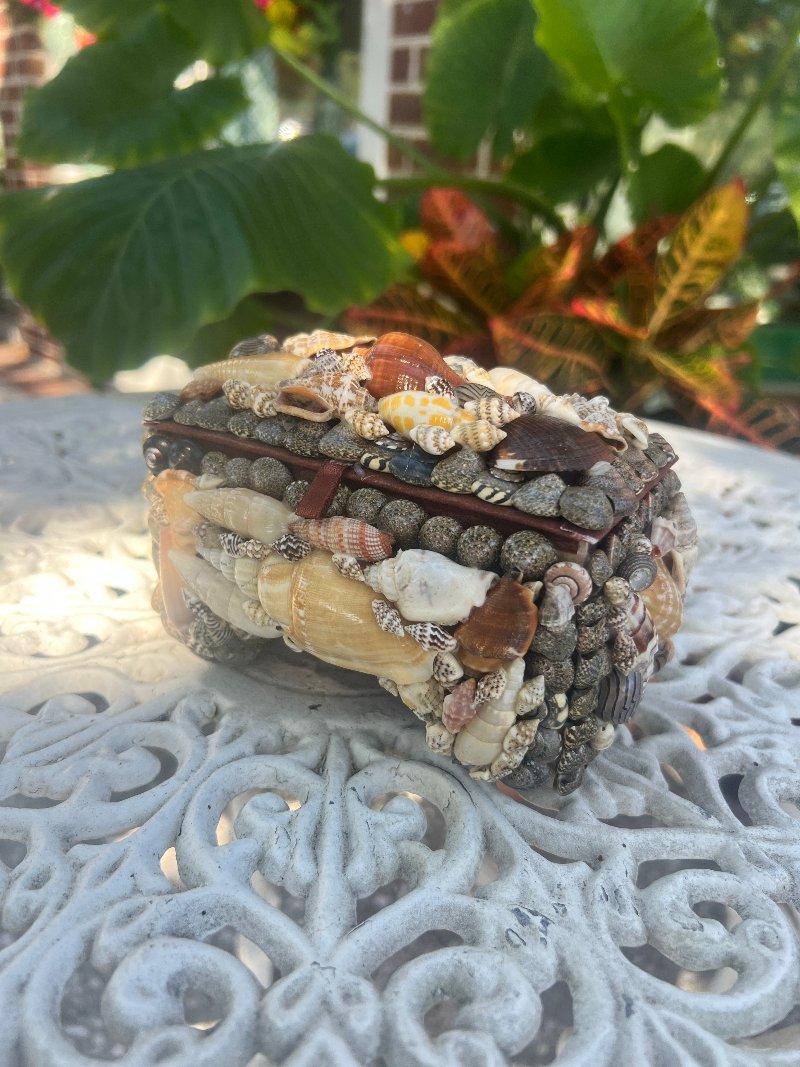 Shell Box- X-Small Natural Footed