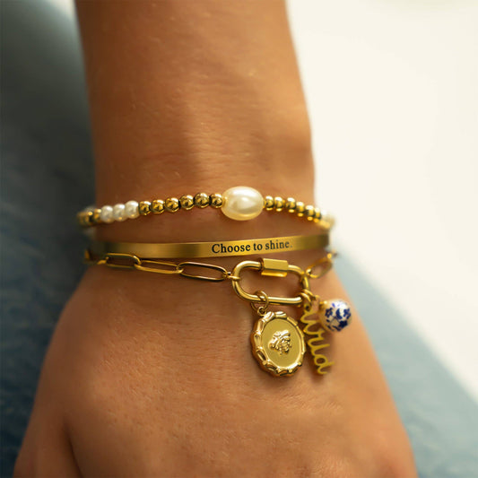 18K Gold PVD Stainless Steel Bee Pendant