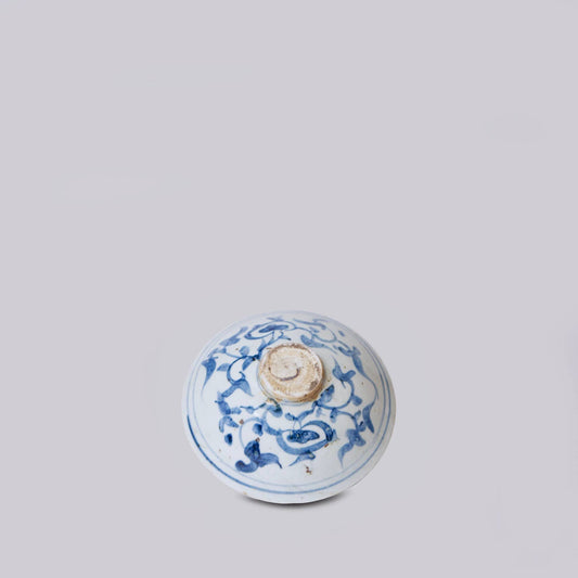 Blue and White Porcelain Floral Conical Bowl