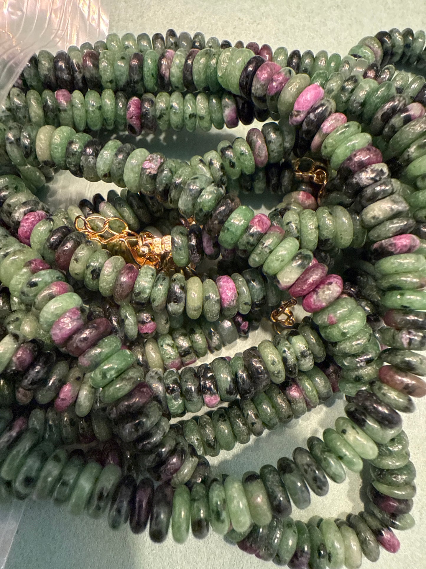 Candy Necklace- Saucer Beads 6MM- 19” Length