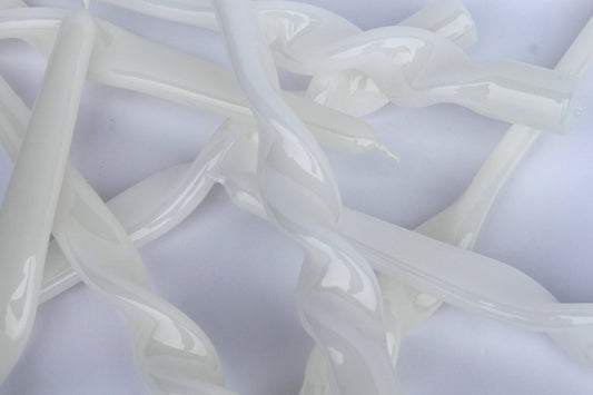 Twist Taper Candles - Ice White