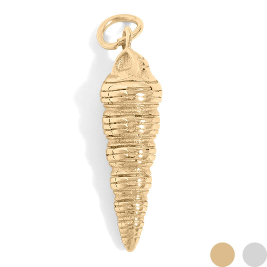 18K Gold PVD Stainless Steel Horn Shell Charm