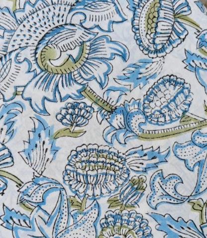 Quilted Block Print Tote Bag