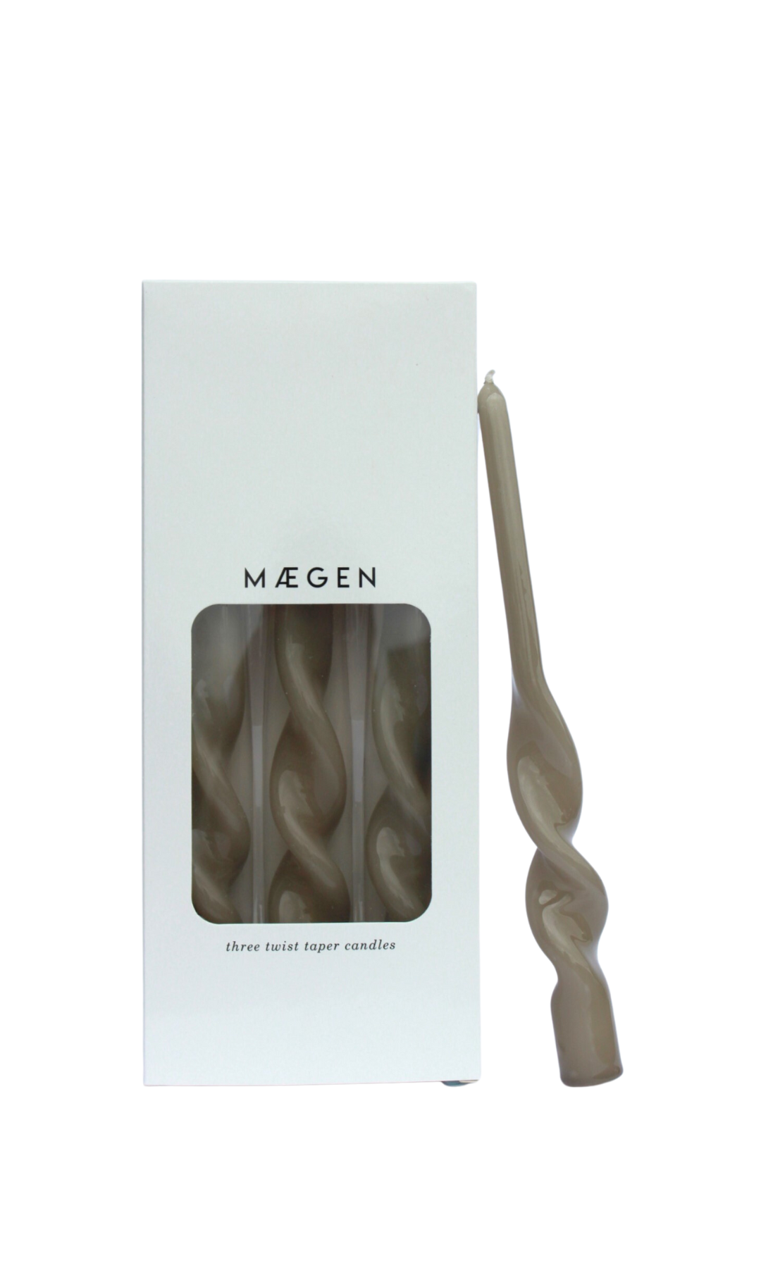 Twist Taper Candles - Mink