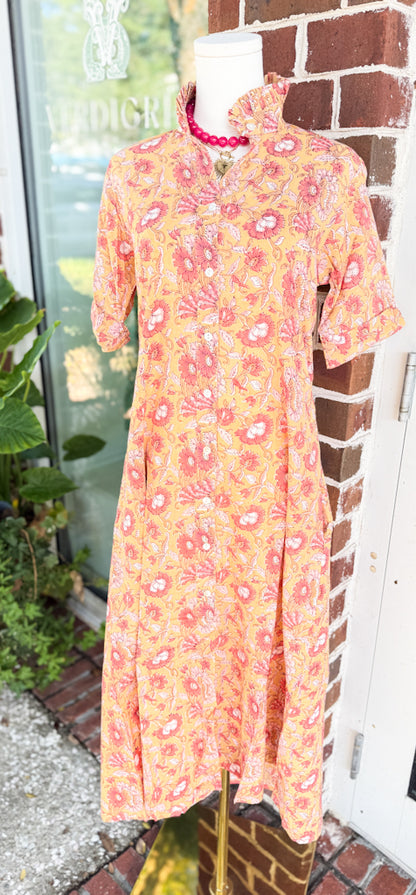 Madison Dress- Autumn Marigold