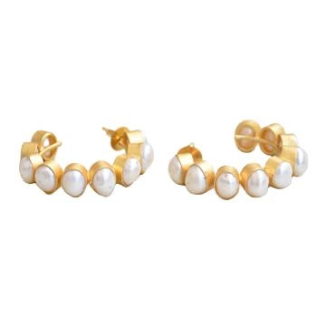 Haddrell Pearl Hoop Earrings