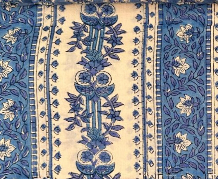 Quilted Block Print Tote Bag