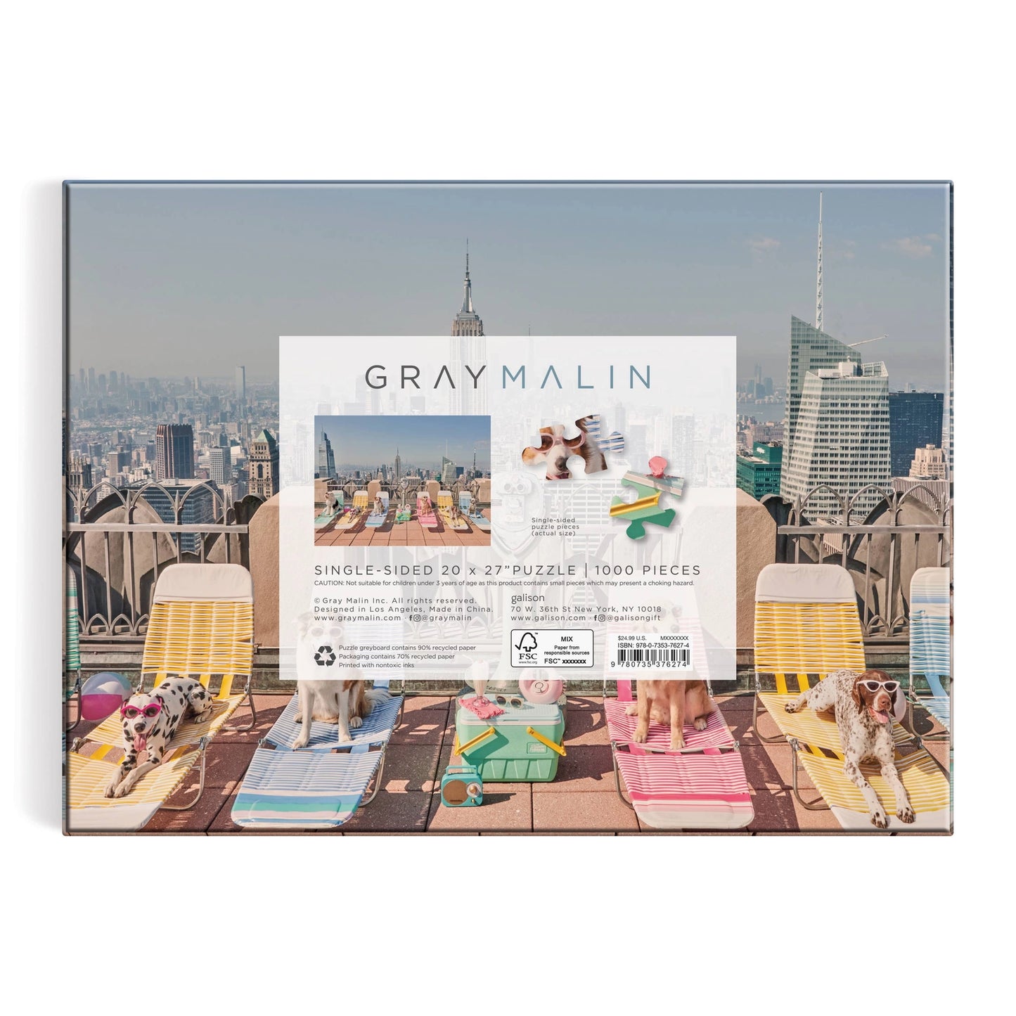 Gray Malin the Dogs of New York City 1000 Piece Puzzle
