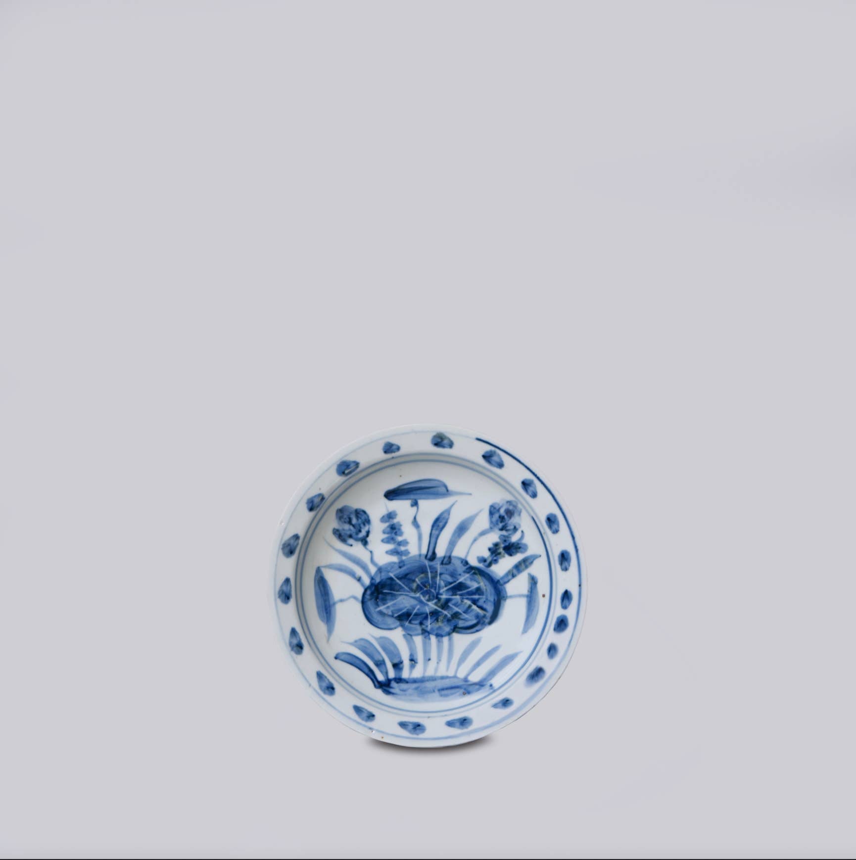 Cobalt Guild Peony Dish