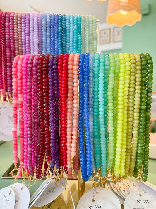Candy Necklace- 8MM Faceted- 16"