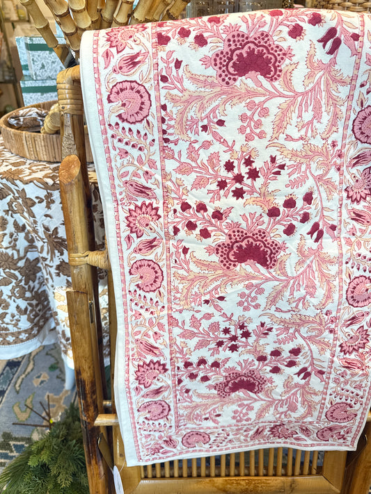 Pink Mimosa Table Runner