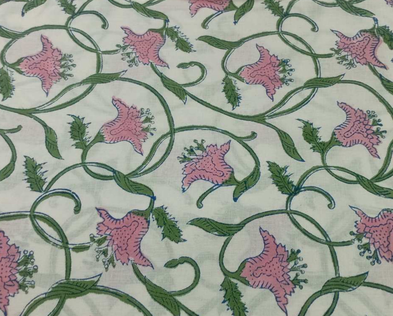 Quilted Block Print Tote Bag