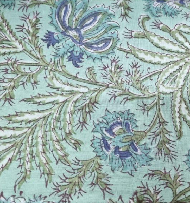 Quilted Block Print Tote Bag