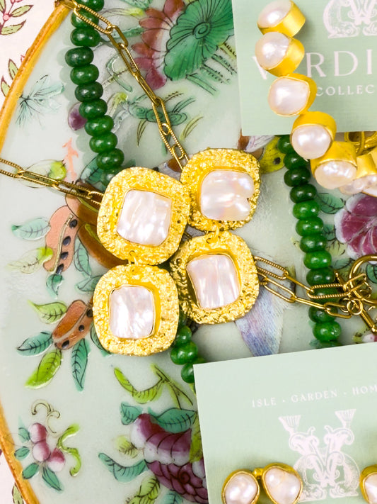 Dupree Double Baroque Pearl Earrings