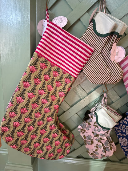 Blockprint Stocking Large