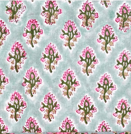 Quilted Block Print Cosmetic Bags- Set of 2