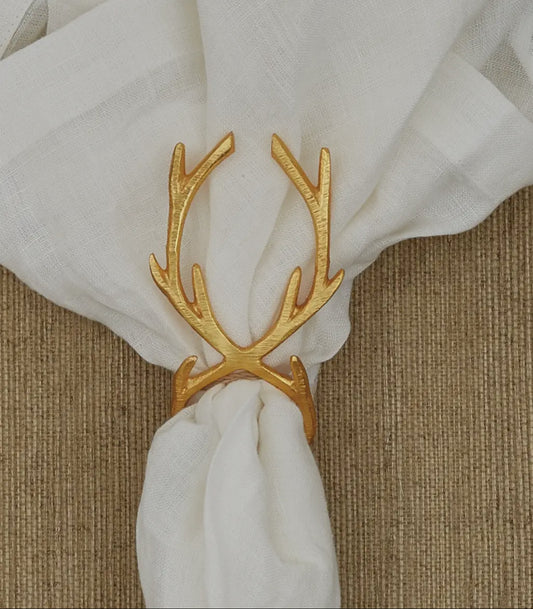 Gold Antler Napkin Ring