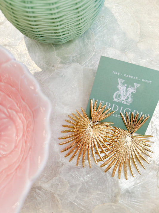 Palm Golden Earrings