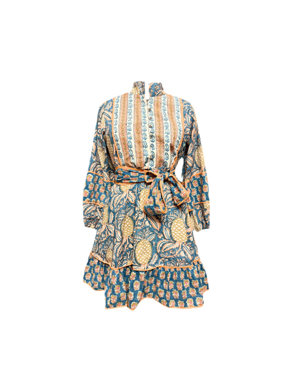 Grace Mini Dress- Prussian Pineapple