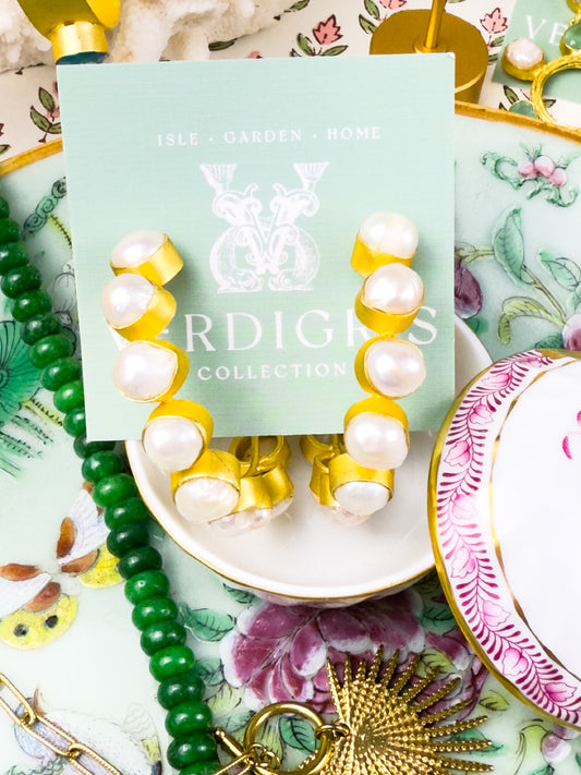 Haddrell Pearl Hoop Earrings