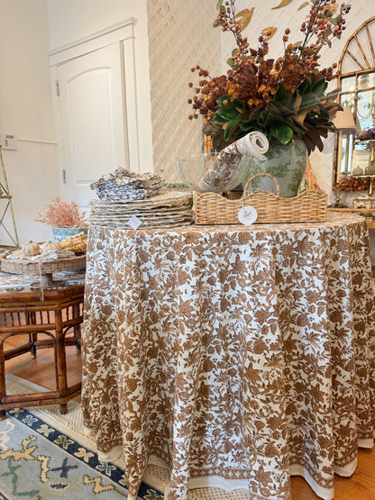 Tobacco Toile Tablecloth