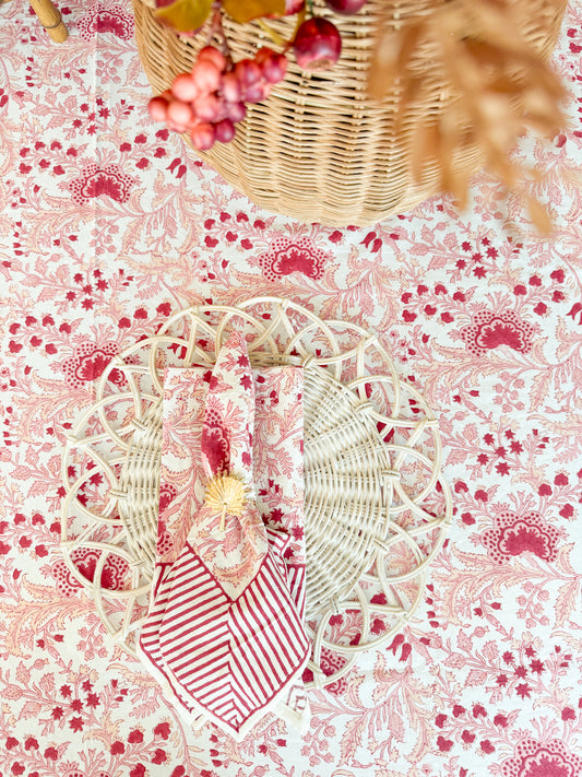 Pink Mimosa 20" Napkins S/4