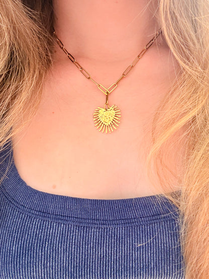 Hammered Palmetto Frond Charm