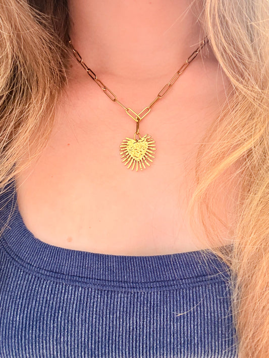 Hammered Palmetto Frond Charm