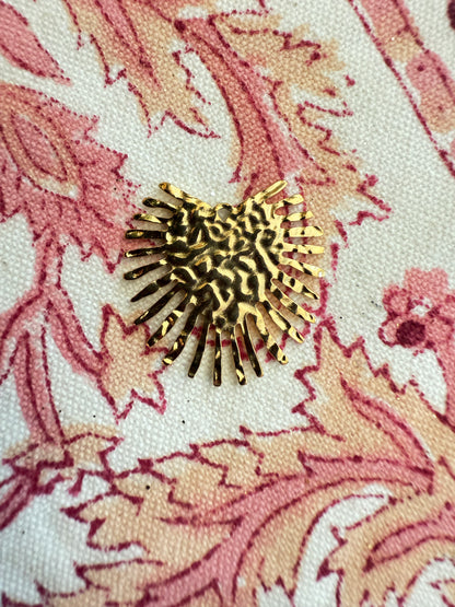 Hammered Palmetto Frond Charm