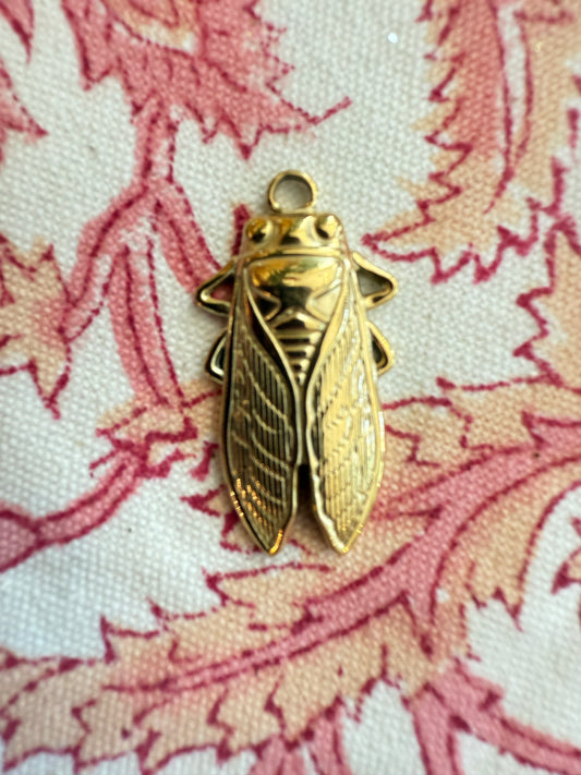 Cicada Gold Charm