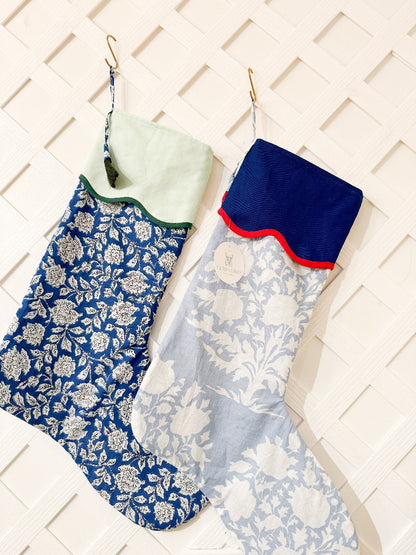 Blockprint Stocking Large